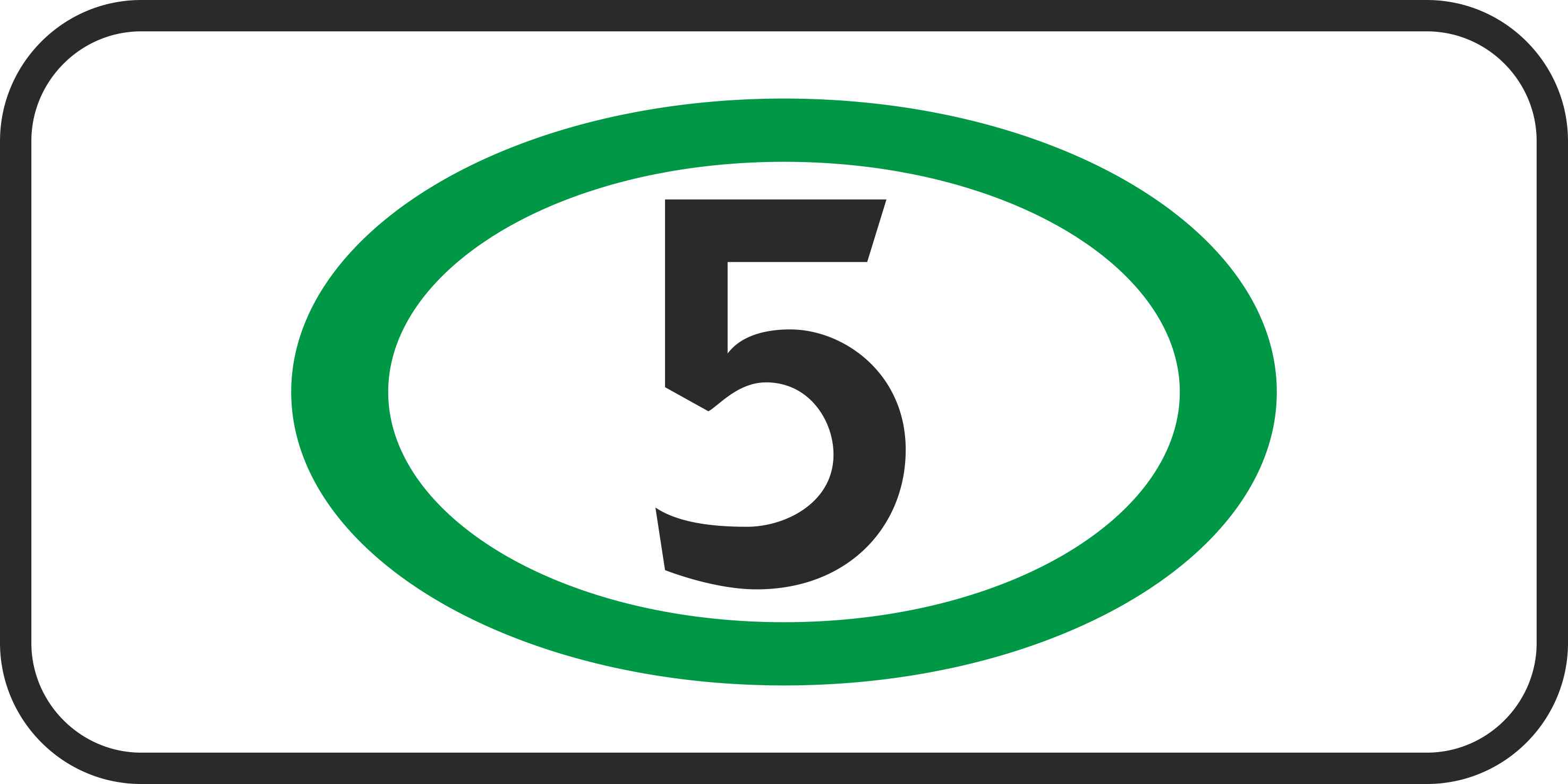 Знак 8.25 Экологический класс (5) транспортного средства