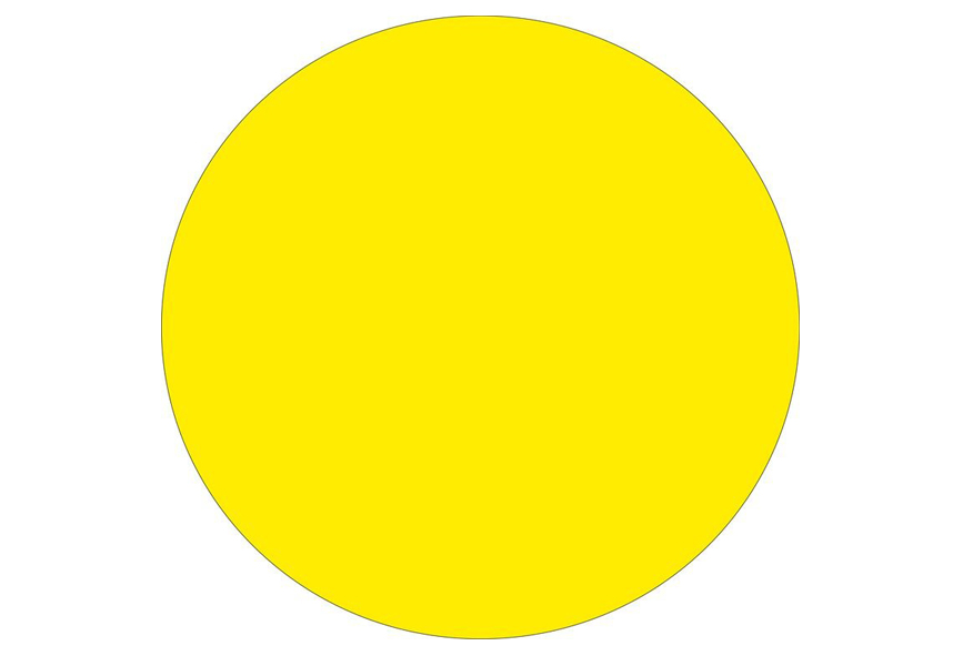 Желтый круг на двери для слабовидящих