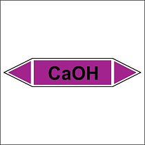 Знак маркировки трубопровода CaOH - двусторонние направление