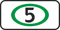 Знак 8.25 Экологический класс (5) транспортного средства