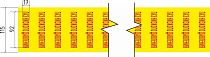 Лента маркировочная Газ низкого давления, 115 мм х 20 м, 92 мм, цвет фона желтый