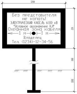 Опознавательный знак обозначения кабельной линии ПЛ-КЛЭ-ТР