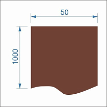 Опознавательная маркировочная лента коричневая 50мм x 1м