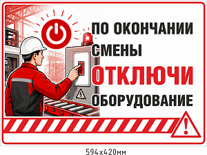 По окончании смены отключи оборудование