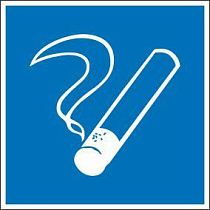 Знак безопасности D03 Место курения (200x200, ПВХ 2 мм)