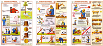 Информационный плакат Безопасность работ на лесосеке - 3л (А3; Ламинированная бумага; )