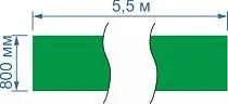 Опознавательная маркировочная лента зеленая 800мм x 5,5м