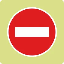 Дорожный знак с флуоресцентной окантовкой 3.1 Въезд запрещен