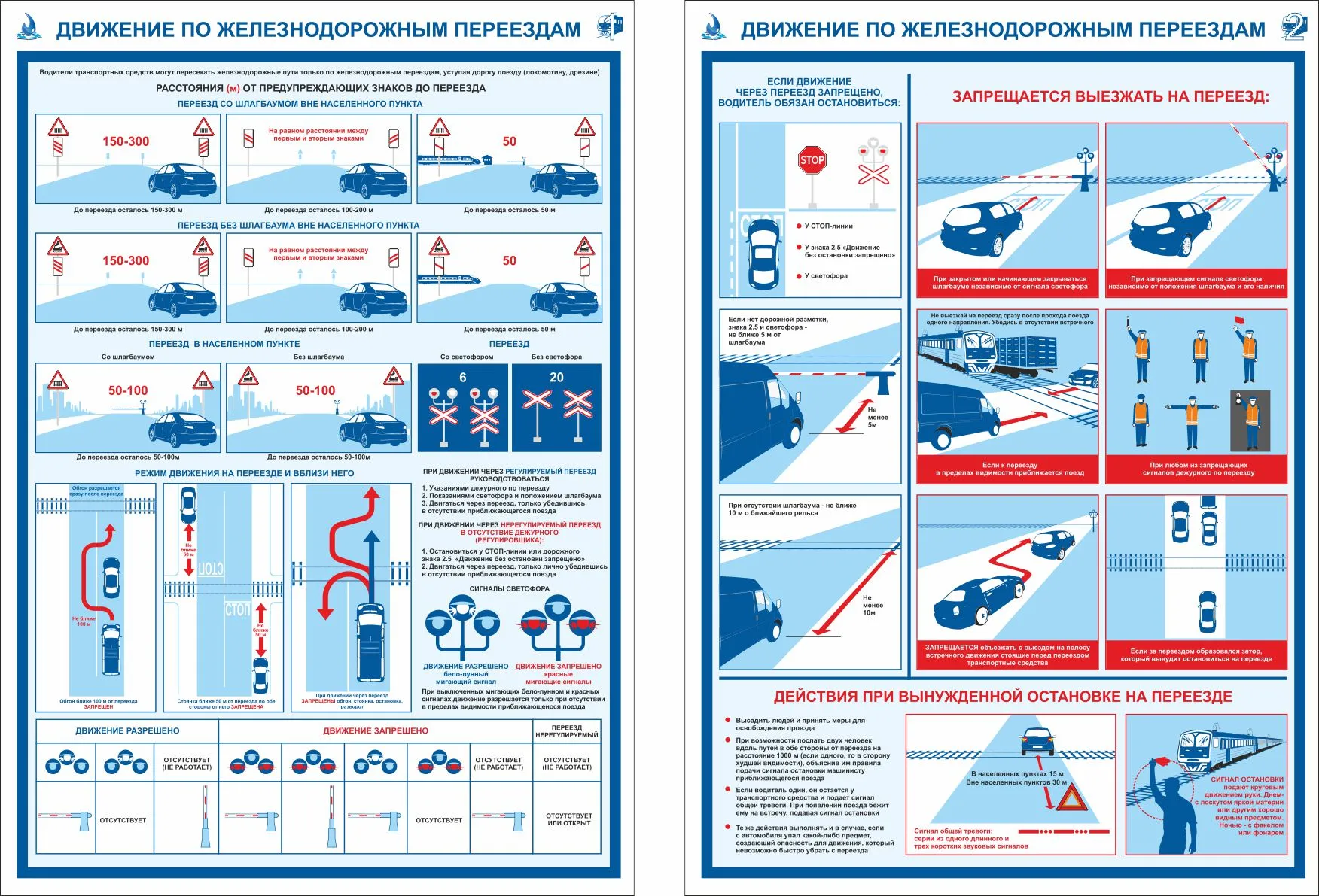 Комплект информационных плакатов Движение по жд переездам – купить в  Москве, цены | ГАСЗНАК