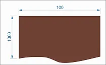 Опознавательная маркировочная лента коричневая 100мм x 1м